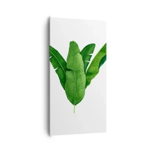 Bild auf Leinwand - Leinwandbild - Grüne Symmetrie - 65x120 cm
