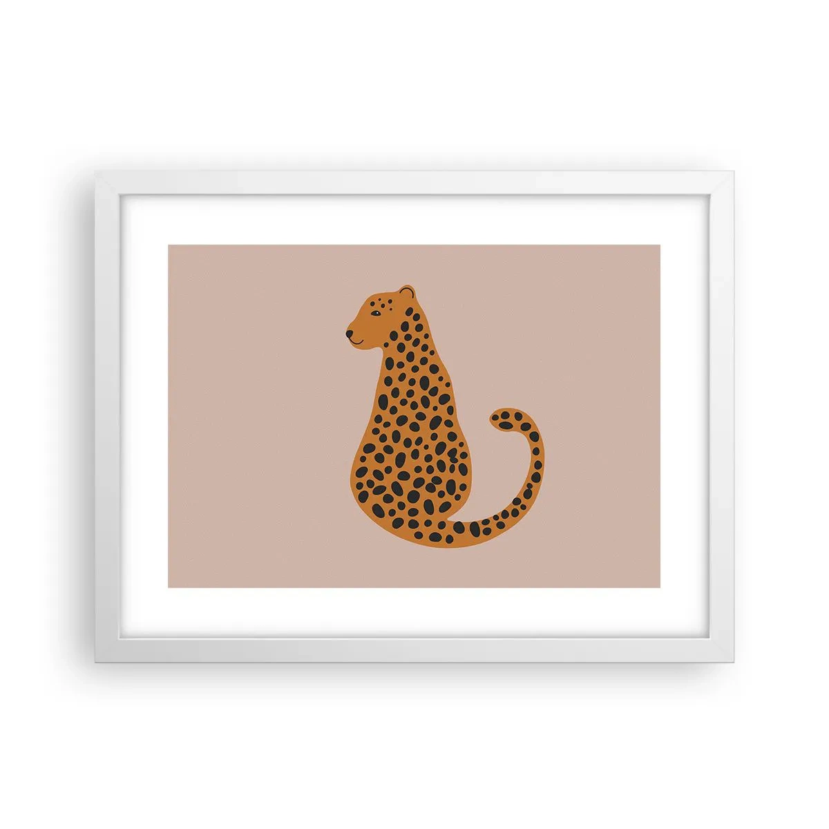 Poster in einem weißen Rahmen - Leopardenmuster ist ein modisches Muster - 40x30 cm