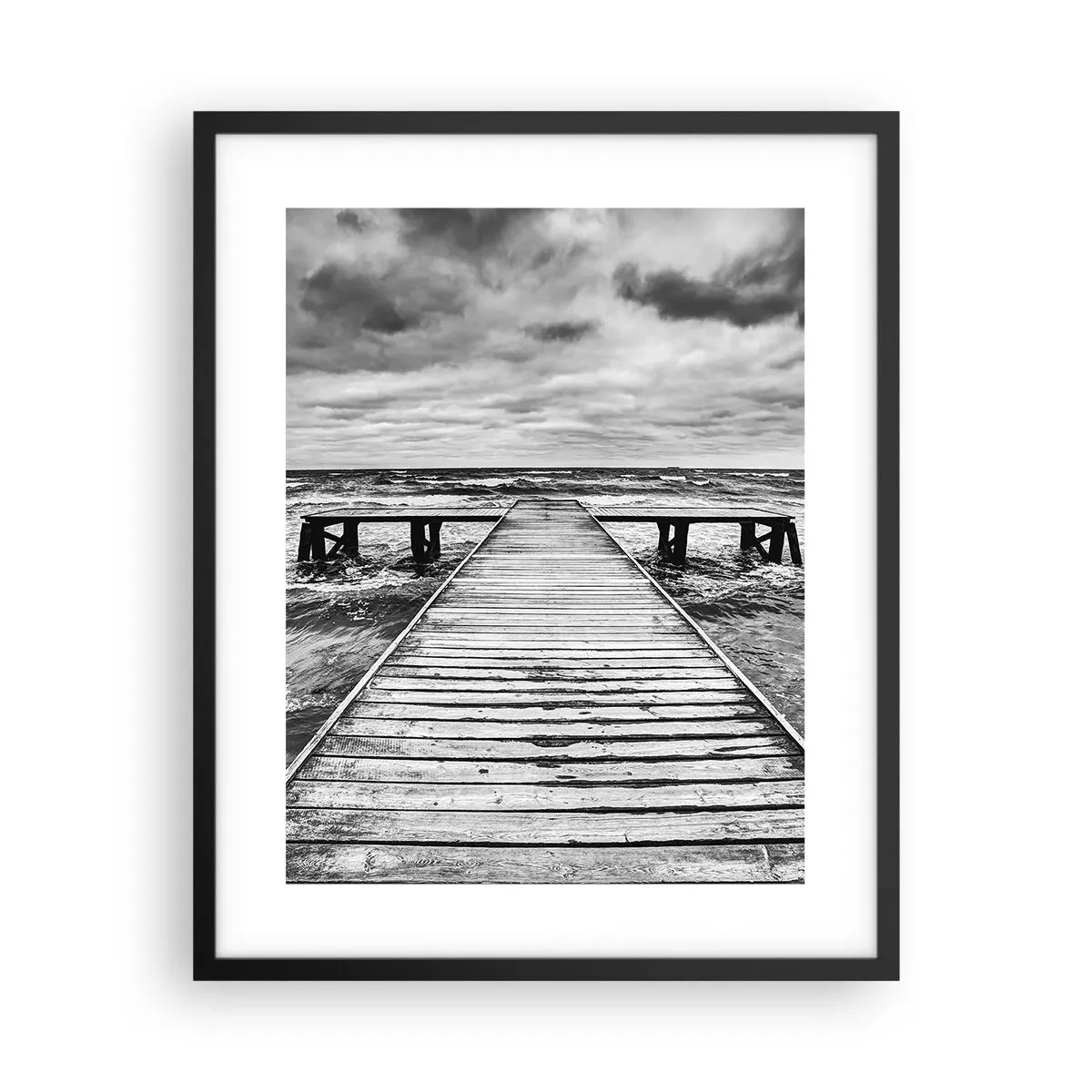 Poster in einem schwarzem Rahmen - Ich warte darauf, dass der Wind wegjagt... - 40x50 cm