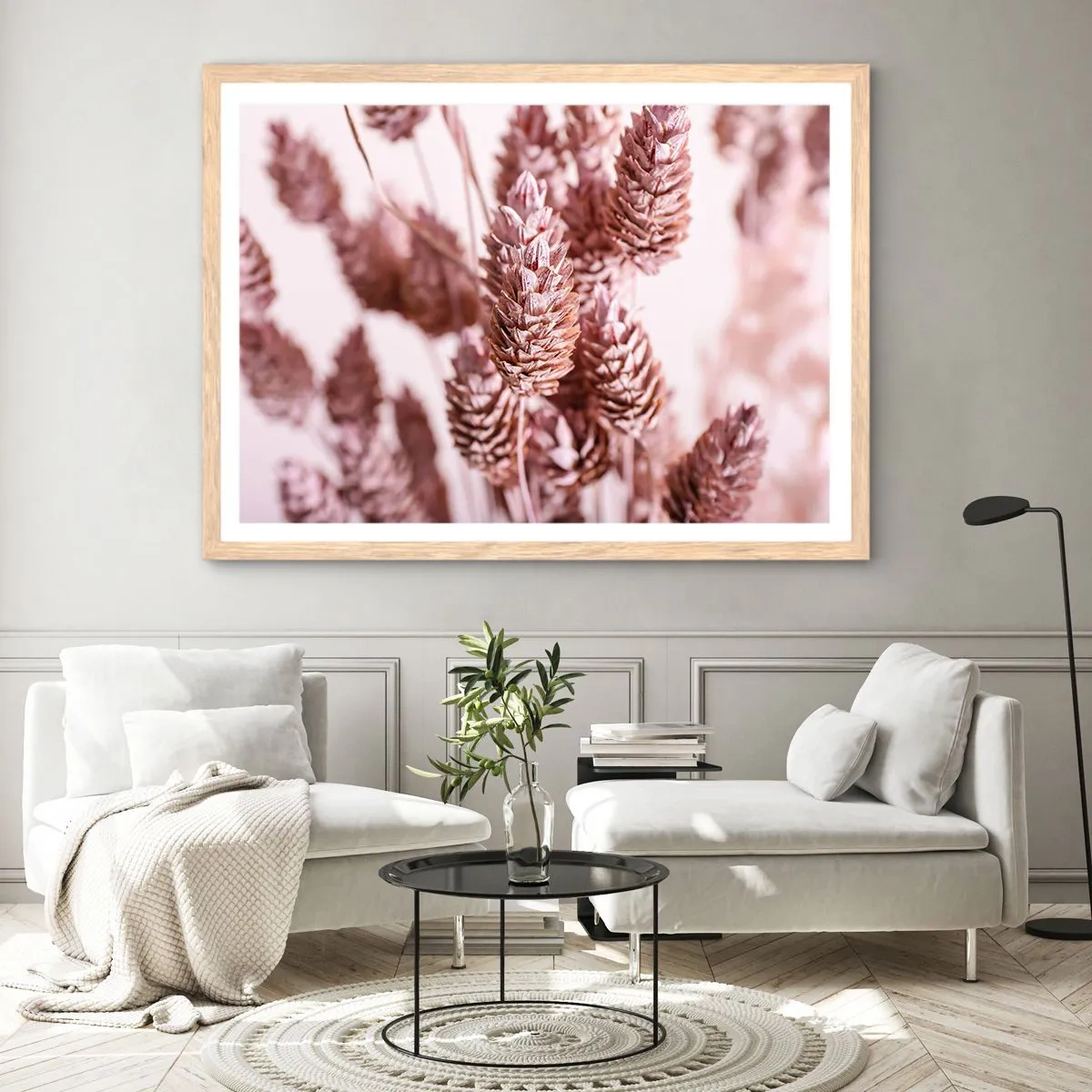 Poster in einem Rahmen aus heller Eiche - Scheinbar unauffällig - 70x50 cm