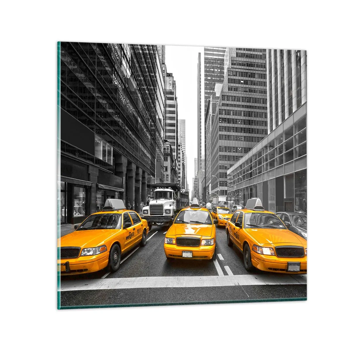 Glasbild - Bild auf glas - Wir färben die Stadt - 50x50 cm