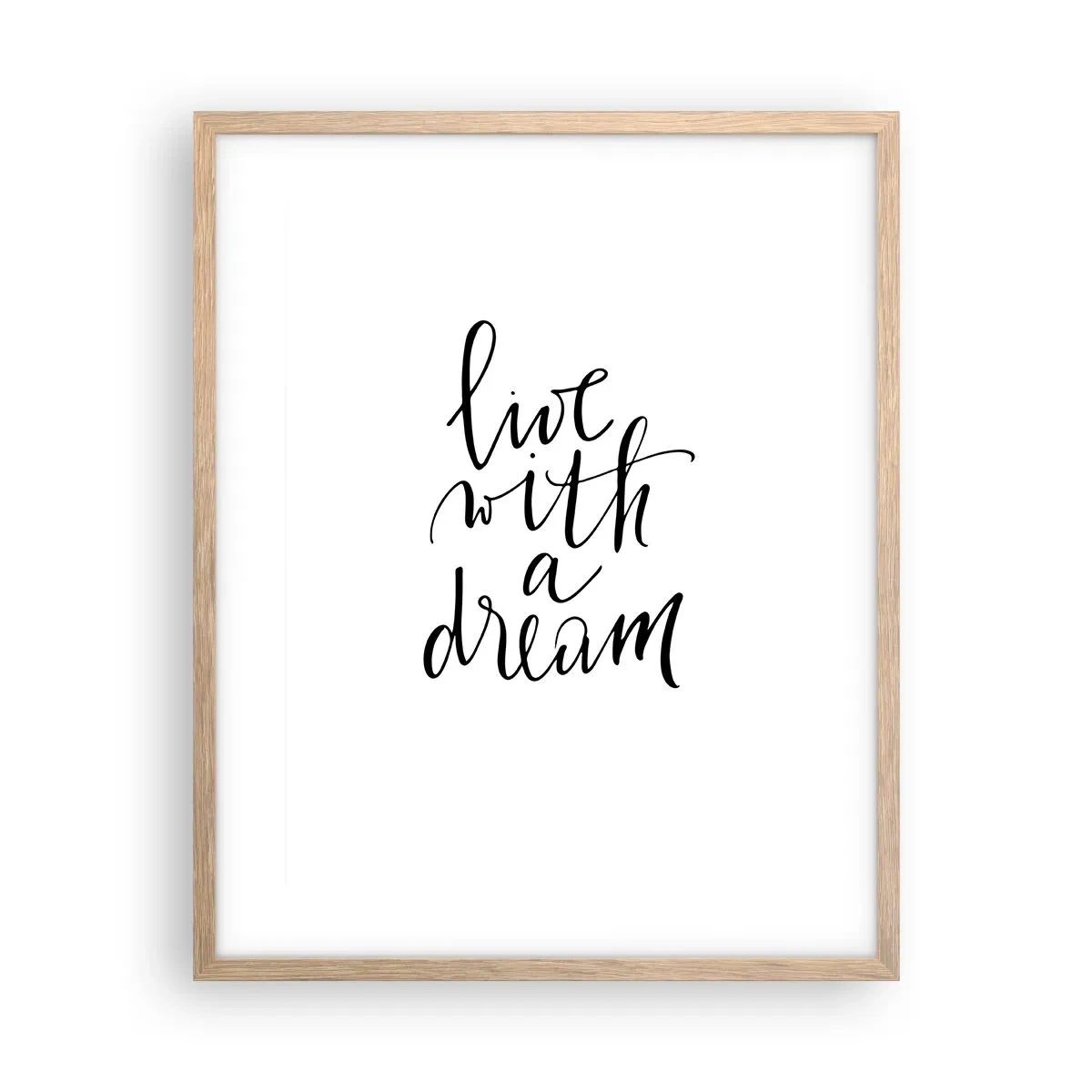 Poster in einem Rahmen aus heller Eiche - Na sicher - 40x50 cm