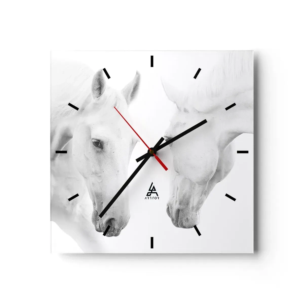Wanduhr - Glasuhr - Ist das Freundschaft...? - 40x40 cm
