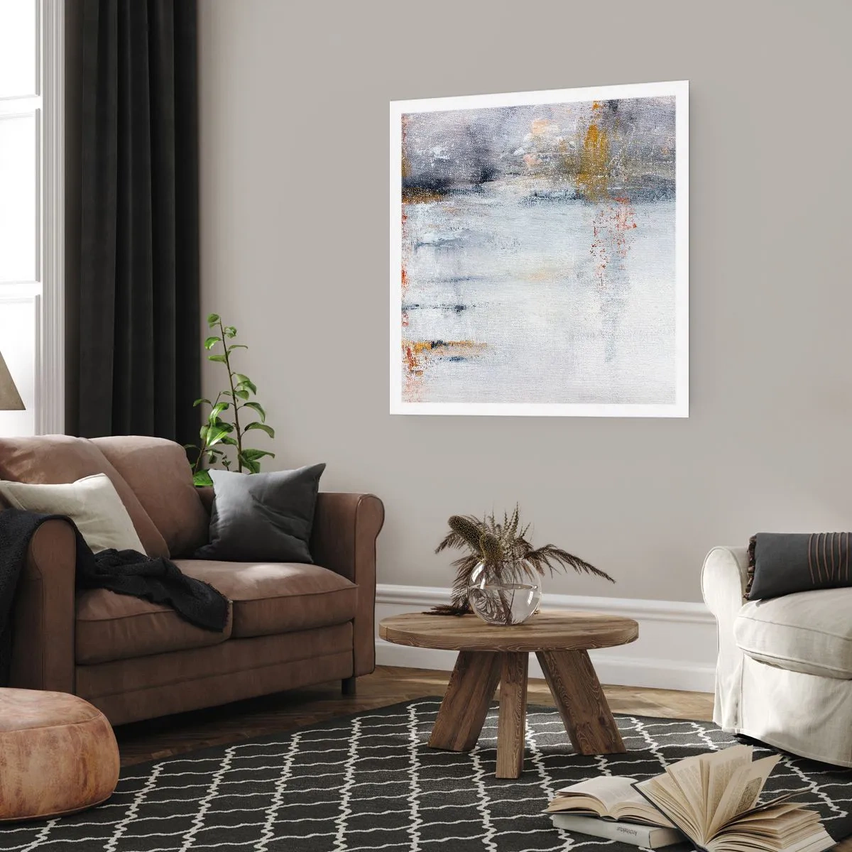 Poster - Hinter dem Luftvorhang - 50x50 cm