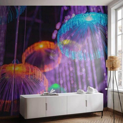 Selbstklebende Fototapete Deluxe Sticker - Lichtbrunnen - Neon, Beleuchtung, Leuchtdichte - 200x140 cm