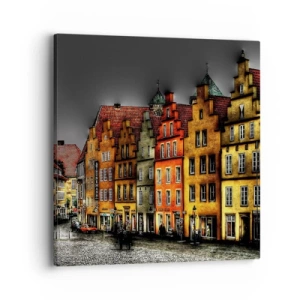 Bild auf Leinwand - Leinwandbild - Es fehlt nur noch ein verzaubertes Taxi - 40x40 cm