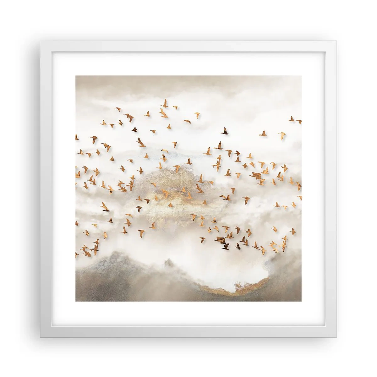 Poster in einem weißen Rahmen - Es ist schon die Zeit… - 40x40 cm