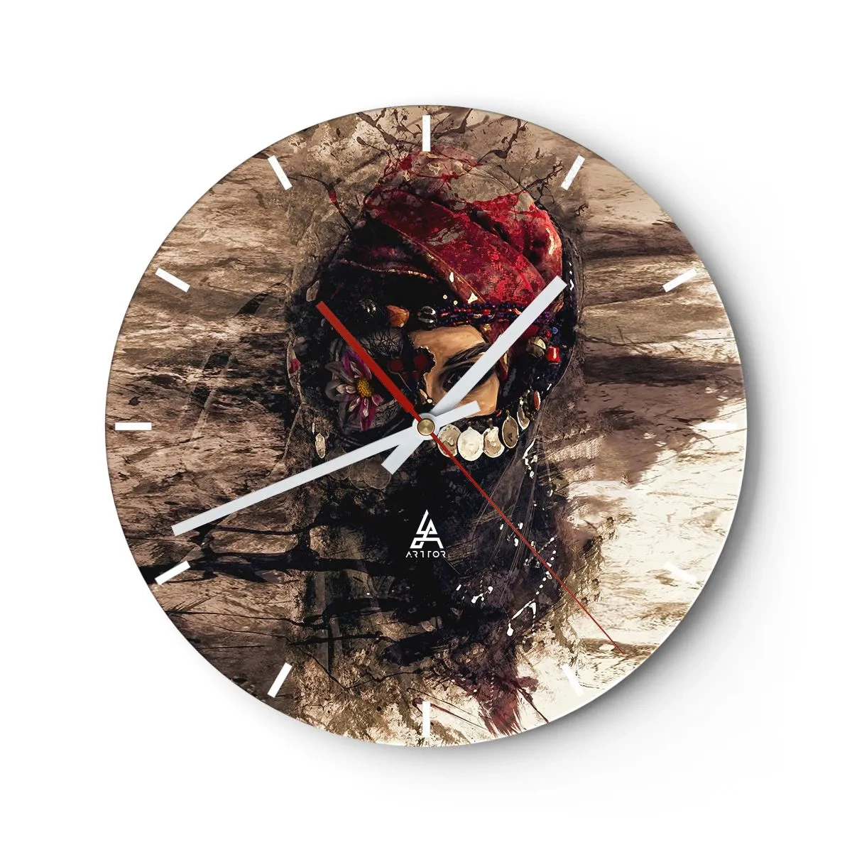 Wanduhr - Glasuhr - Gelinde gesagt besorgniserregend - 40x40 cm