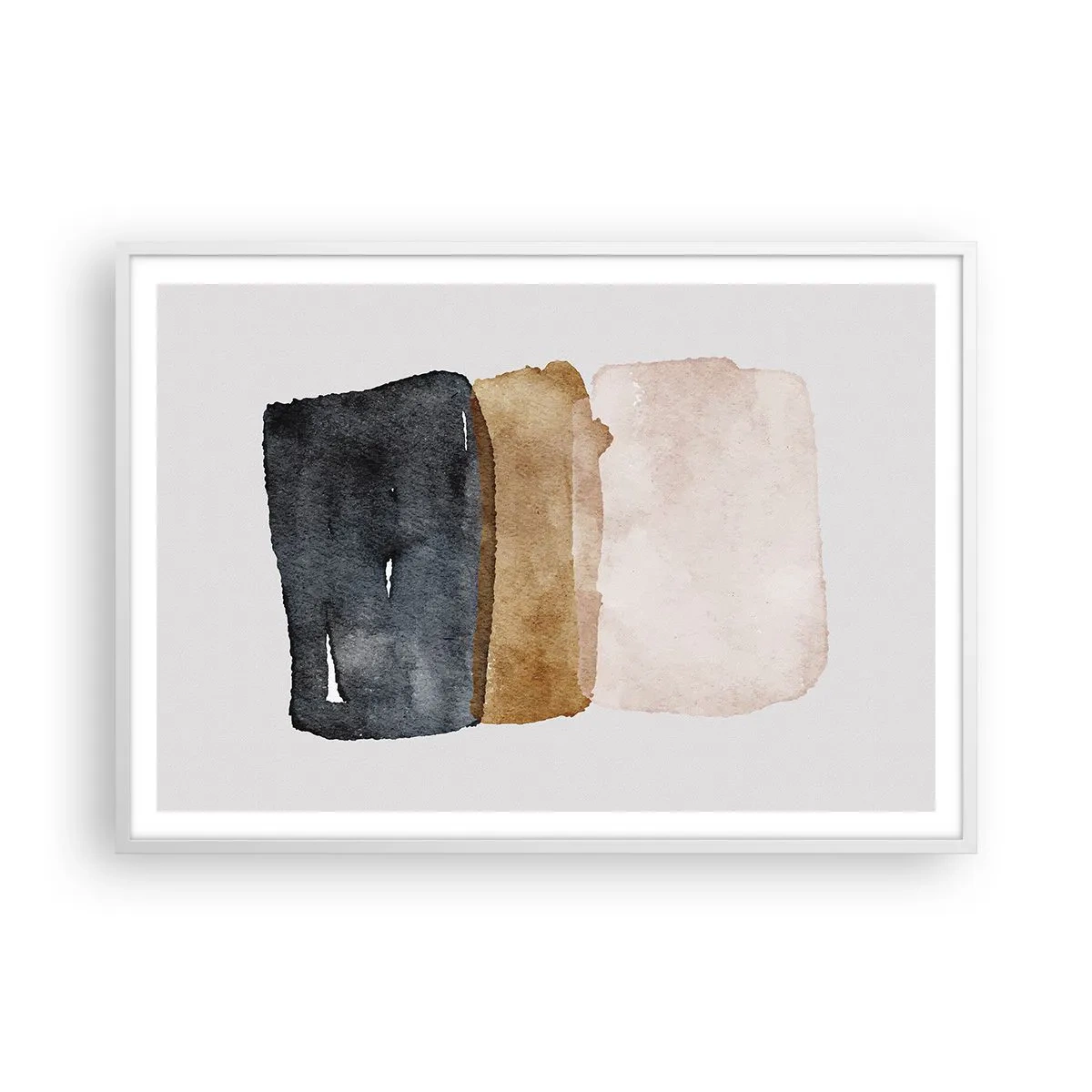 Poster in einem weißen Rahmen - Die Komposition der Farben der Erde - 100x70 cm