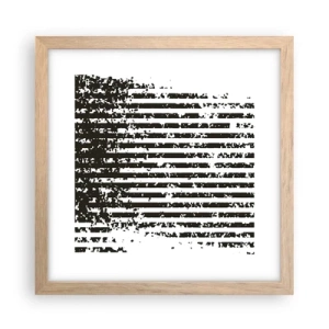Poster in einem Rahmen aus heller Eiche - Rhythmus und Rauschen - 30x30 cm