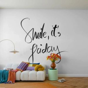 Fototapete Premium Canvas - Echte Freude - Typografie, Bejahung, Maxime - 300x210 cm