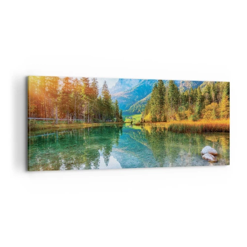Bild auf Leinwand - Leinwandbild - Die Sanftheit des Herbstes - 100x40 cm
