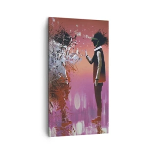 Bild auf Leinwand - Leinwandbild - Kannst du dich selbst anschauen? - 45x80 cm