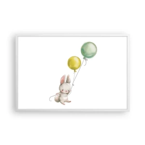 Poster in einem weißen Rahmen - Ich werde auch fliegen! - 91x61 cm