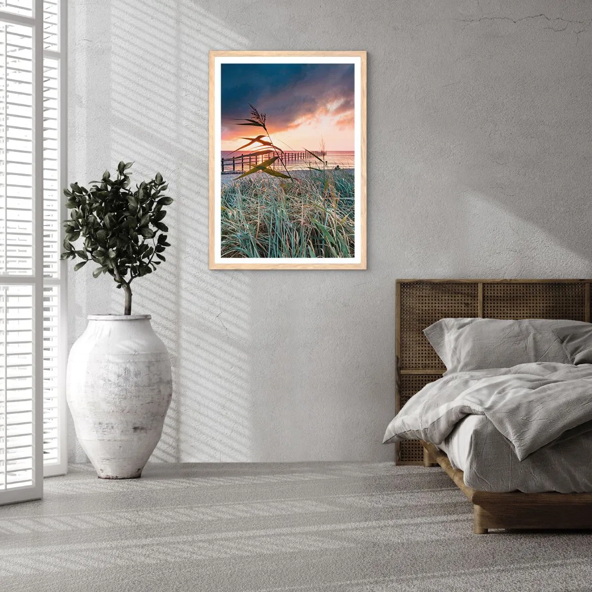 Poster in einem Rahmen aus heller Eiche - Es vergeht nicht mit dem Wind - 40x50 cm