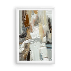 Poster in einem weißen Rahmen - Bunte Schichten - 61x91 cm