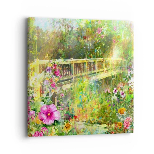 Bild auf Leinwand - Leinwandbild - Eine Brücke aus Frühlingsseufzern - 40x40 cm