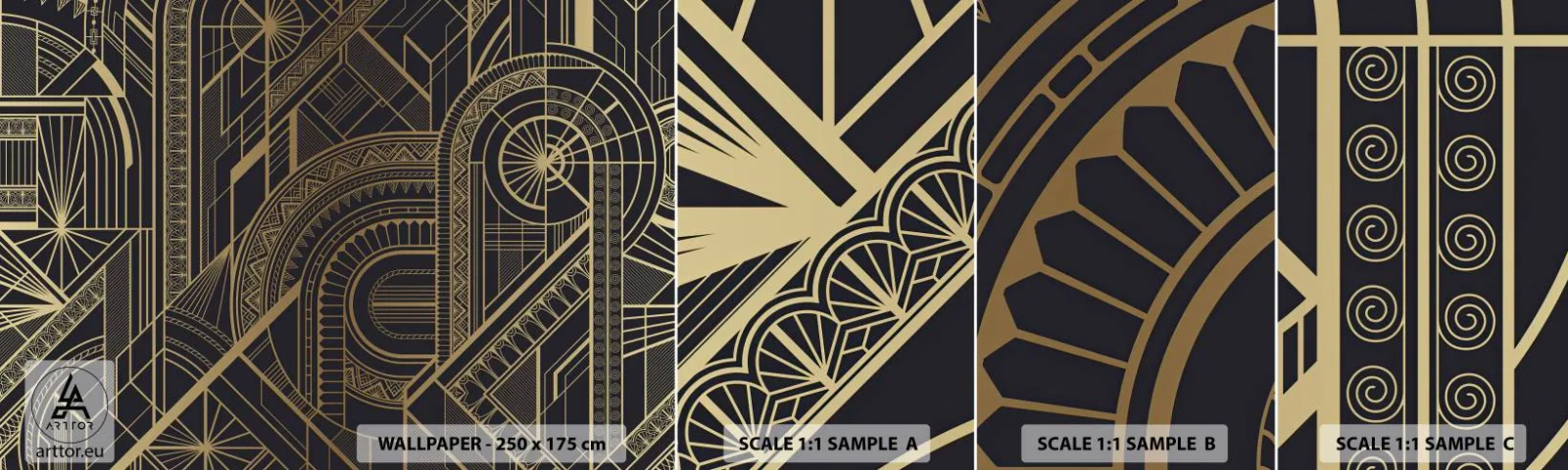 Fototapetenmuster Standard Eco - Konzepte, Ideen, Pläne - Abstraktion, Stück, Ornament - 100x30 cm