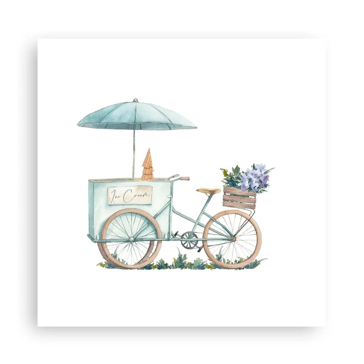 Poster - Süße Erinnerung an den Sommer - 30x30 cm