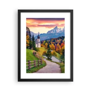 Poster in einem schwarzem Rahmen - Landschaftsartige Malerei - 30x40 cm
