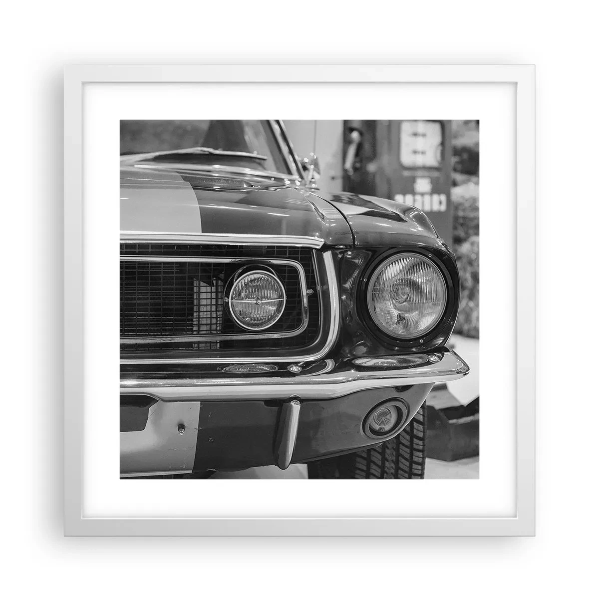 Poster in einem weißen Rahmen - Wilder Ritt - 40x40 cm