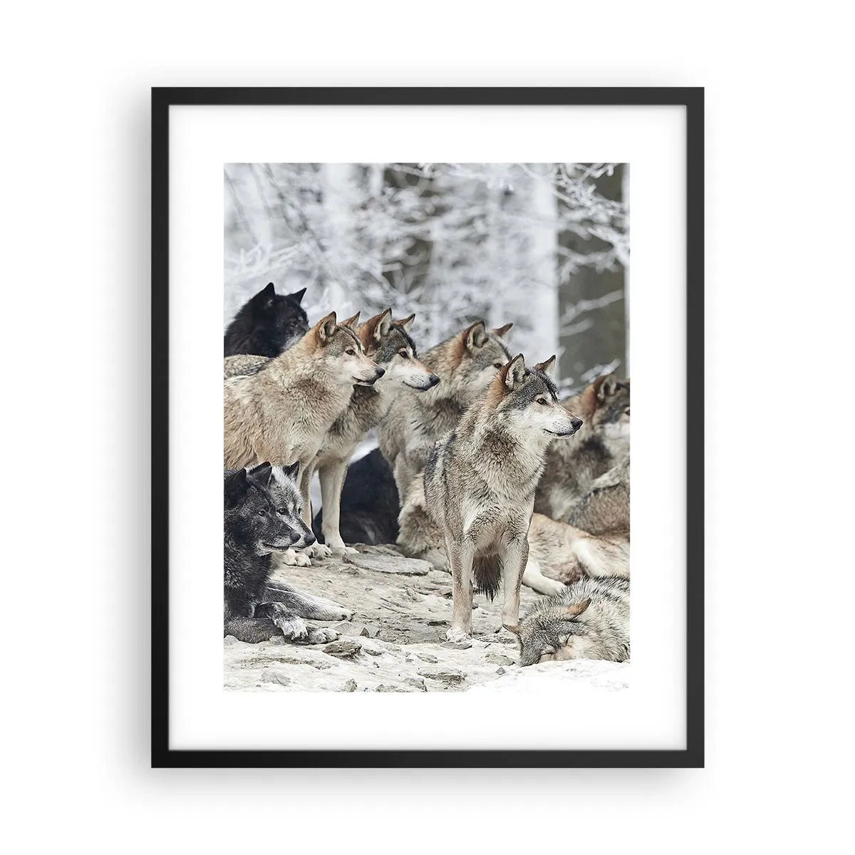 Poster in einem schwarzem Rahmen - Familie und Freunde - 40x50 cm