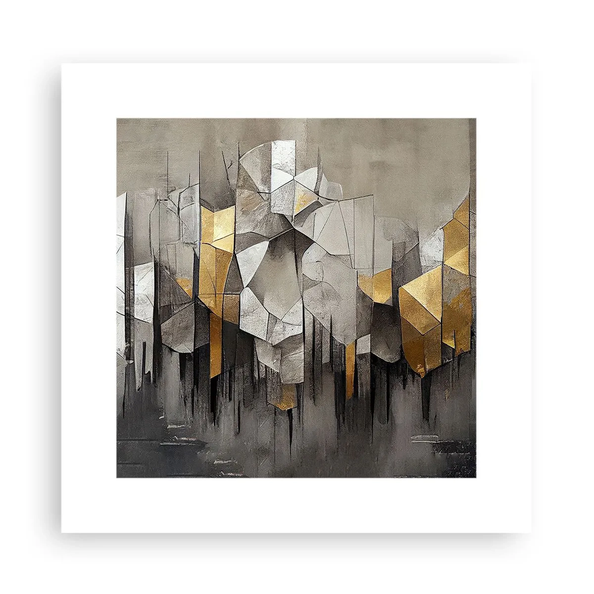Poster - Komposition aus Eis und Licht - 30x30 cm