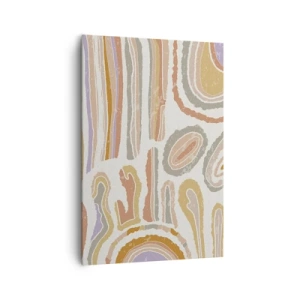 Bild auf Leinwand - Leinwandbild - Bunte Querschnitte abstrakter Formen - 70x100cm - Bunte Querschnitte - Moderne Wanddekoration für Wohnzimmer und Schlafzimmer ARTTOR