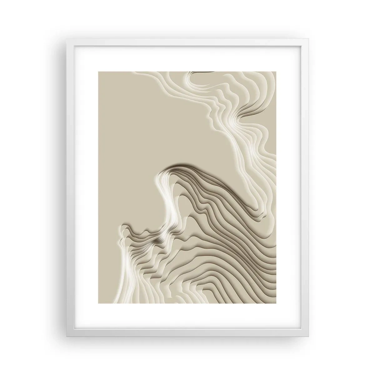 Poster in einem weißen Rahmen - Topographie der Kunst - 40x50 cm