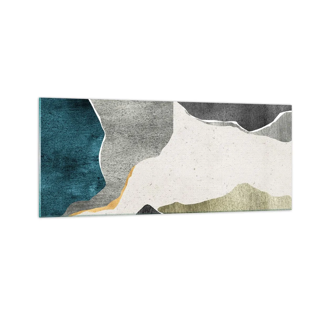 Glasbild - Bild auf glas - Mosaikkomposition mit Goldfaden - 100x40 cm