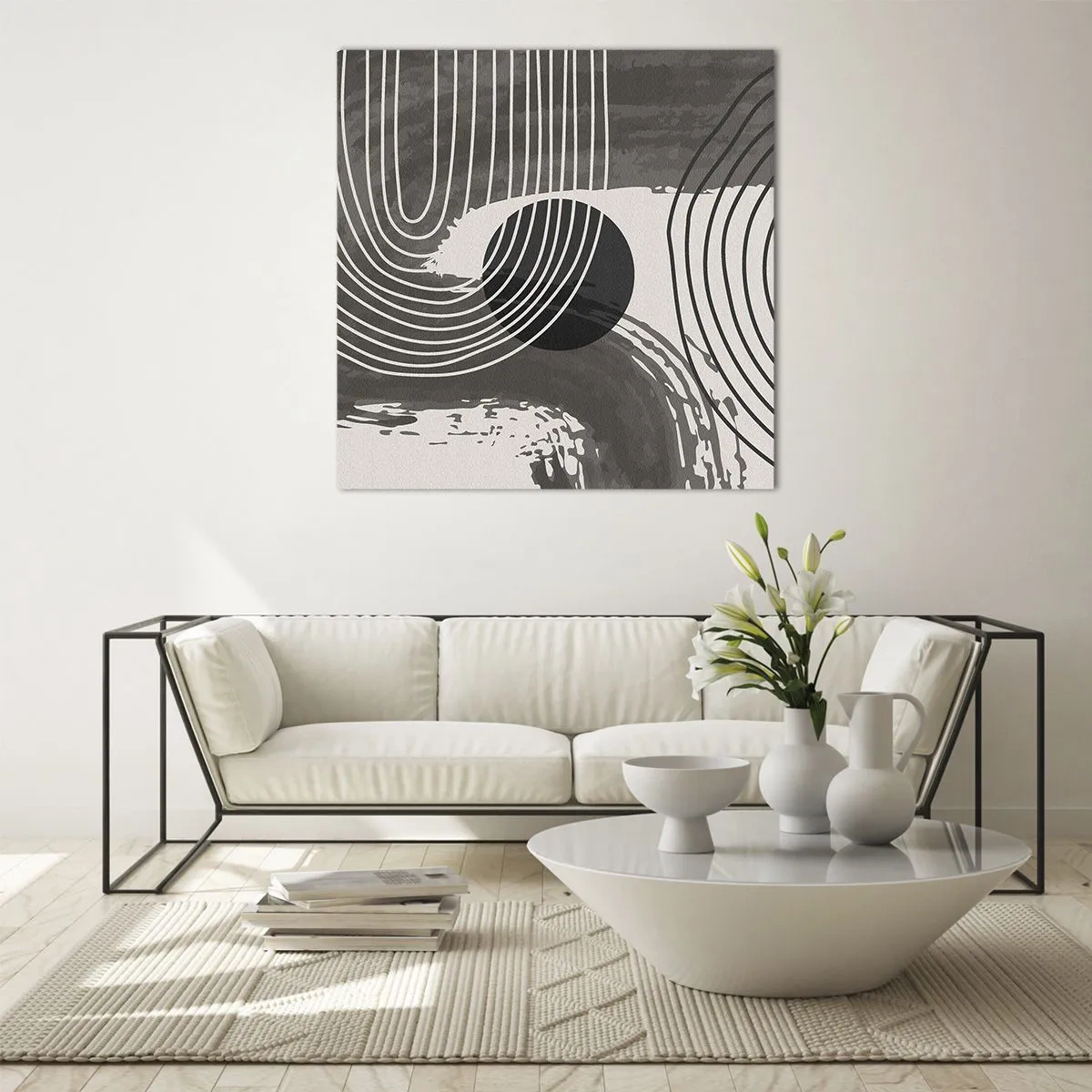Glasbild - Bild auf glas - Oval gewinnt - 60x60 cm