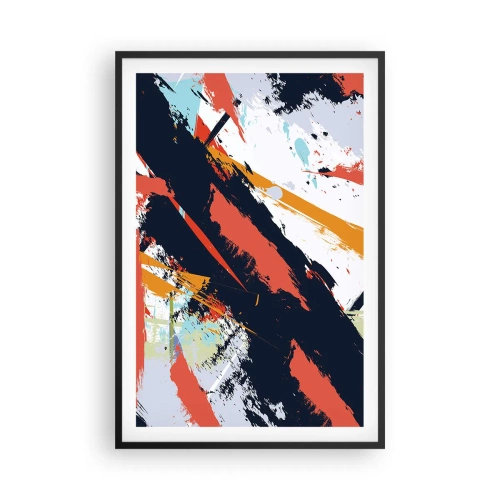 Poster in einem schwarzem Rahmen - Dynamische Komposition - 61x91 cm