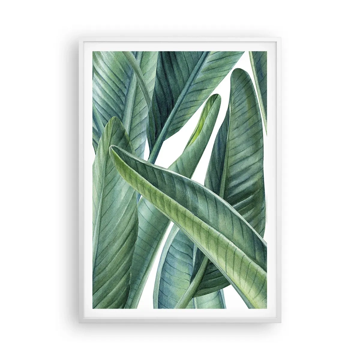 Poster in einem weißen Rahmen - An und für sich Grün - 70x100 cm