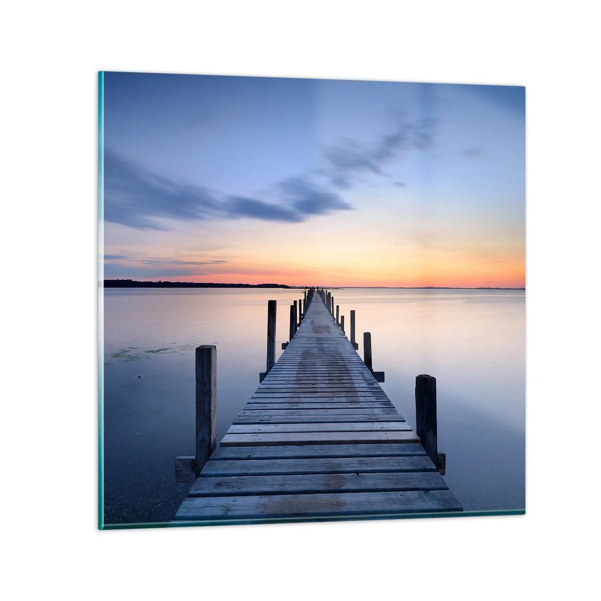 Glasbild - Bild auf glas - Die Ruhe einer heiteren Dämmerung - 70x70 cm