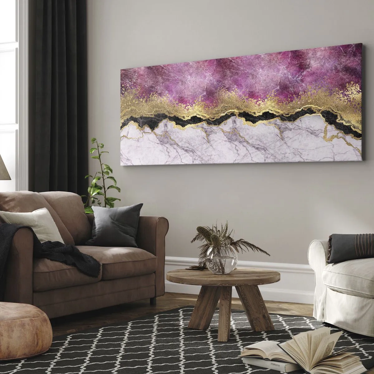 Bild auf Leinwand - Leinwandbild - An der Grenze - 100x40 cm