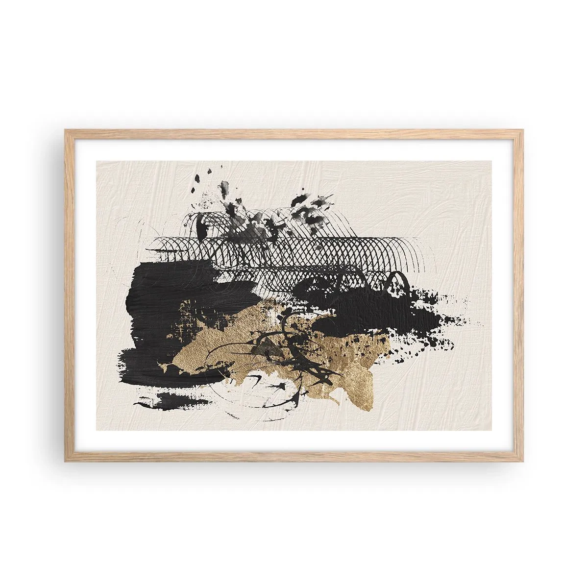 Poster in einem Rahmen aus heller Eiche - Komposition mit Leidenschaft - 70x50 cm