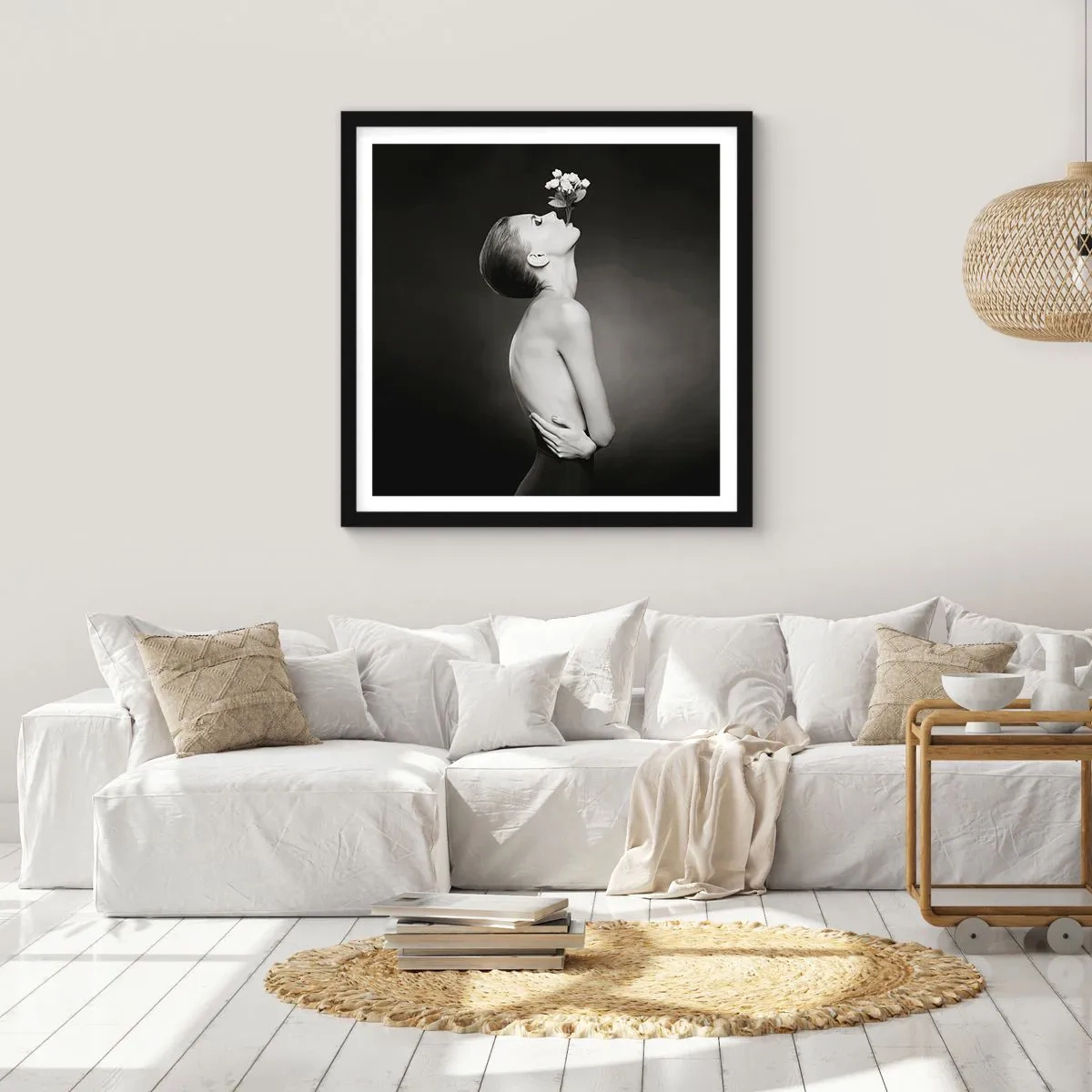 Poster in einem schwarzem Rahmen - Exzentrische Eleganz - 60x60 cm