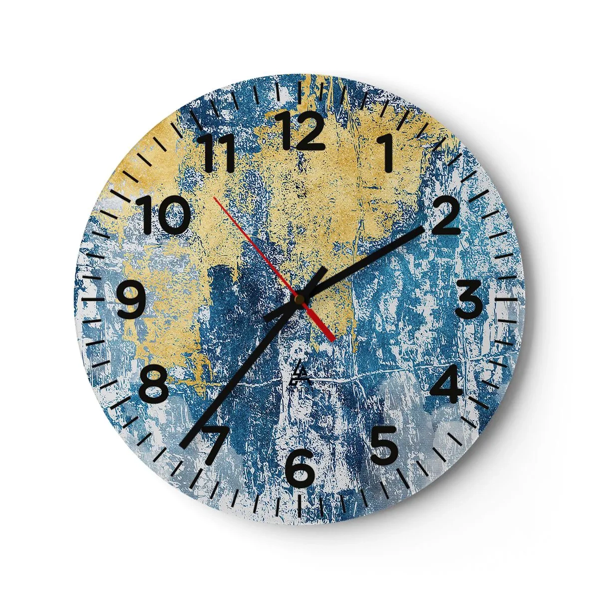 Wanduhr - Glasuhr - Abstraktion voller Wetter - 40x40 cm