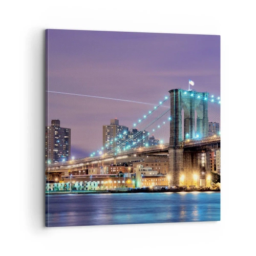 Bild auf Leinwand - Leinwandbild - Seit vielen Jahren die Brooklyn Bridge - 60x60 cm