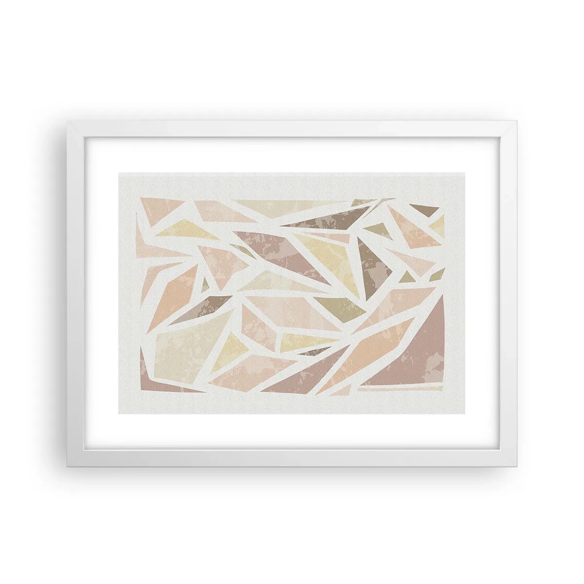 Poster in einem weißen Rahmen - Buntglas-Komposition - 40x30 cm