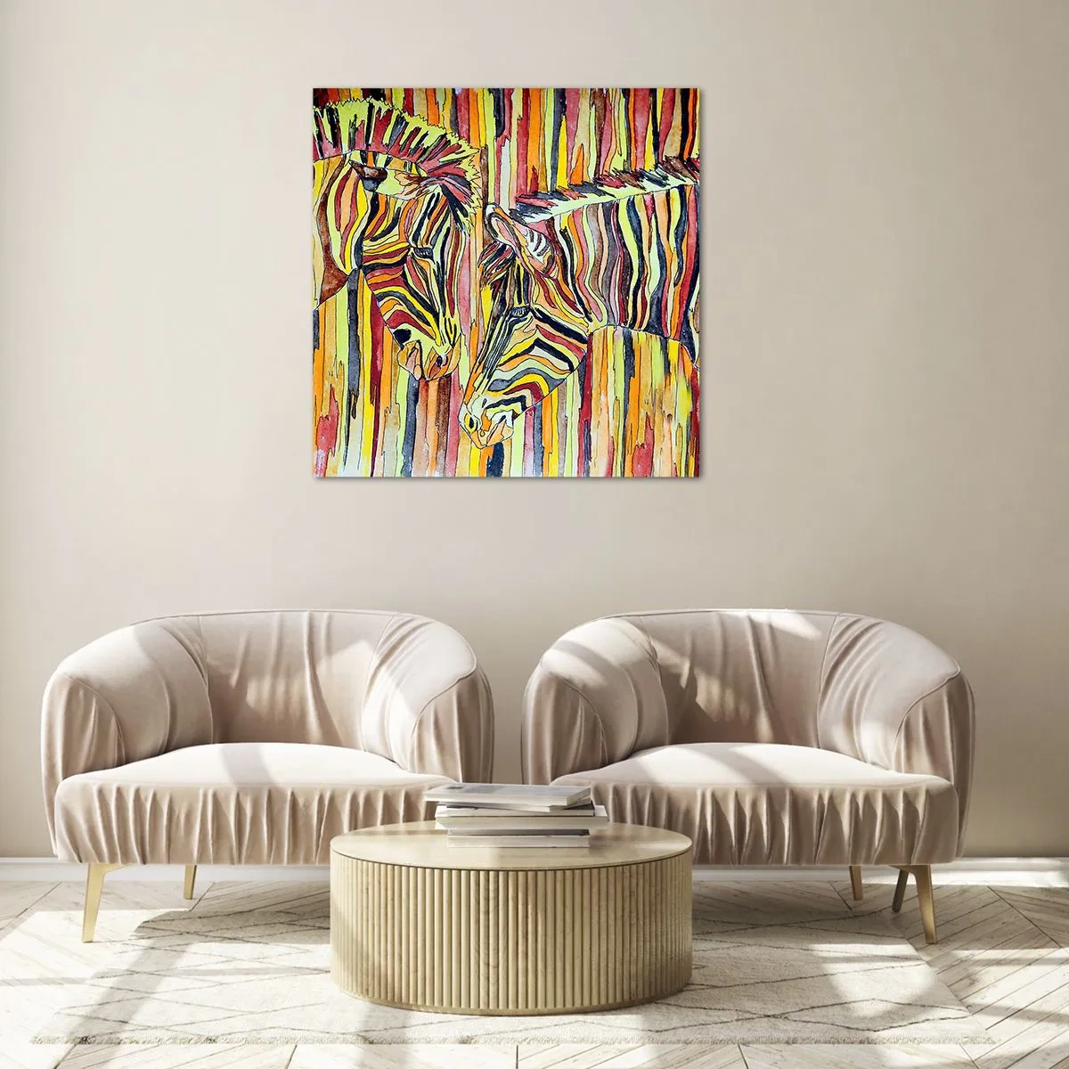 Glasbild - Bild auf glas - Also du auch... - 50x50 cm