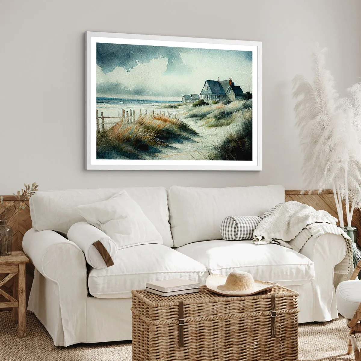 Poster in einem weißen Rahmen - Abseits vom Trubel - 91x61 cm