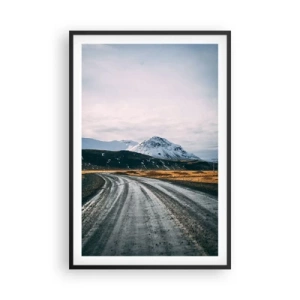 Poster in einem schwarzem Rahmen - Im isländischen Flair - 61x91 cm
