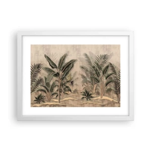 Poster in einem weißen Rahmen - Eine Gravur im Kolonialstil - 40x30 cm
