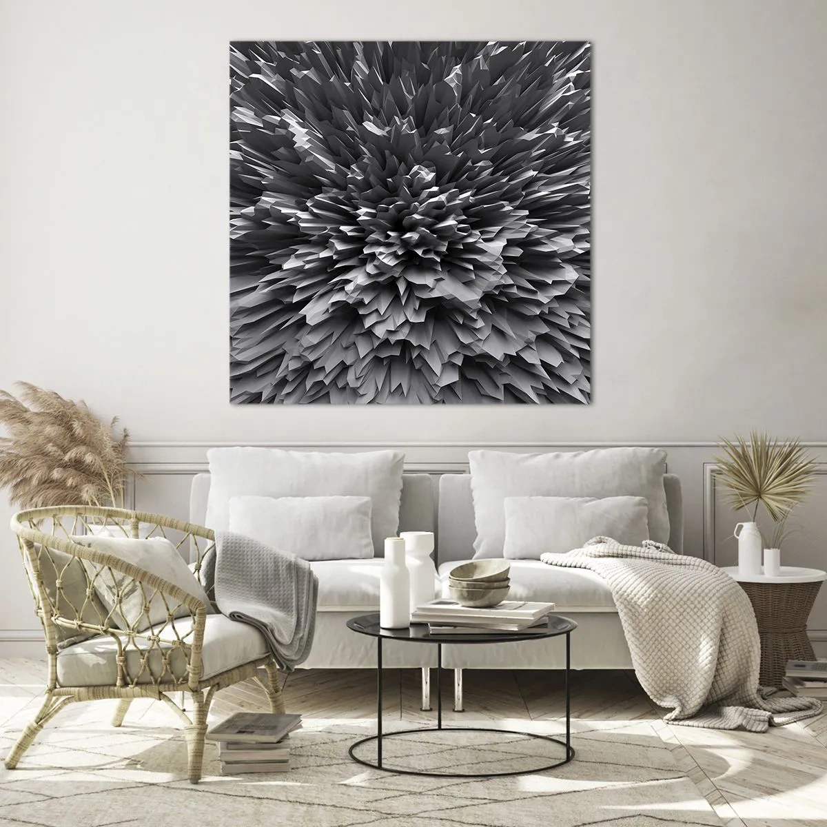 Glasbild - Bild auf glas - Härter kann es nicht werden - 50x50 cm