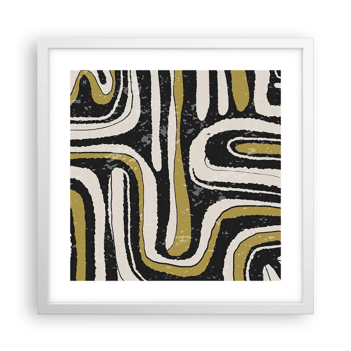 Poster in einem weißen Rahmen - Komposition: Straßen und Gassen - 40x40 cm