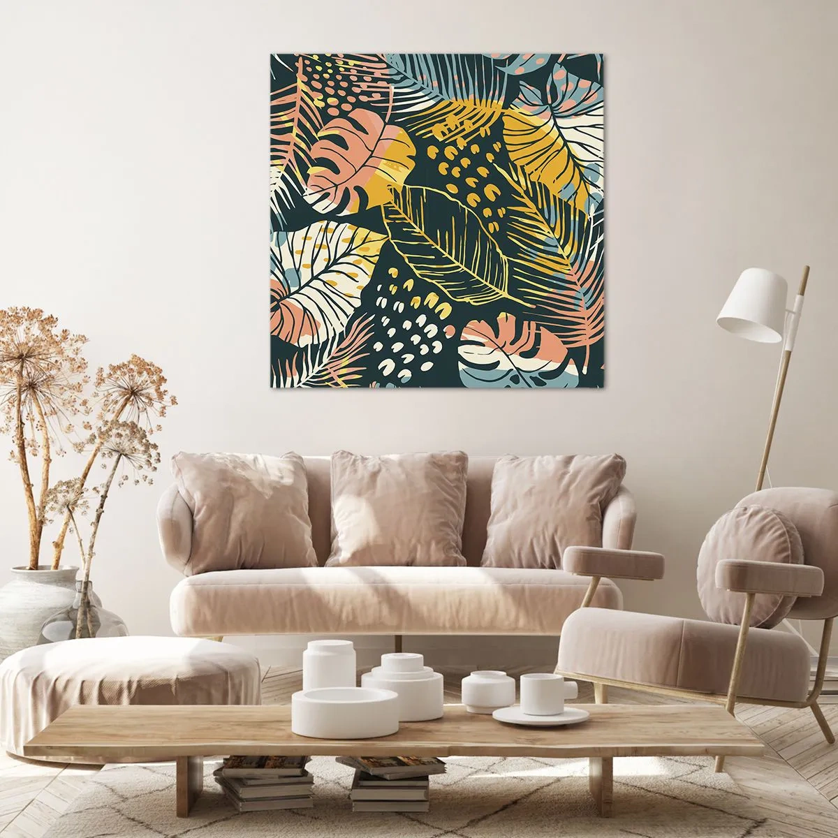 Bild auf Leinwand - Leinwandbild - Grüne Fantasie - 60x60 cm