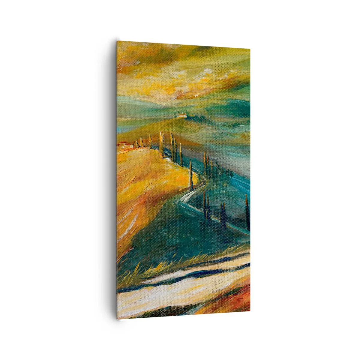 Bild auf Leinwand - Leinwandbild - Toskanische Landschaft - 65x120 cm