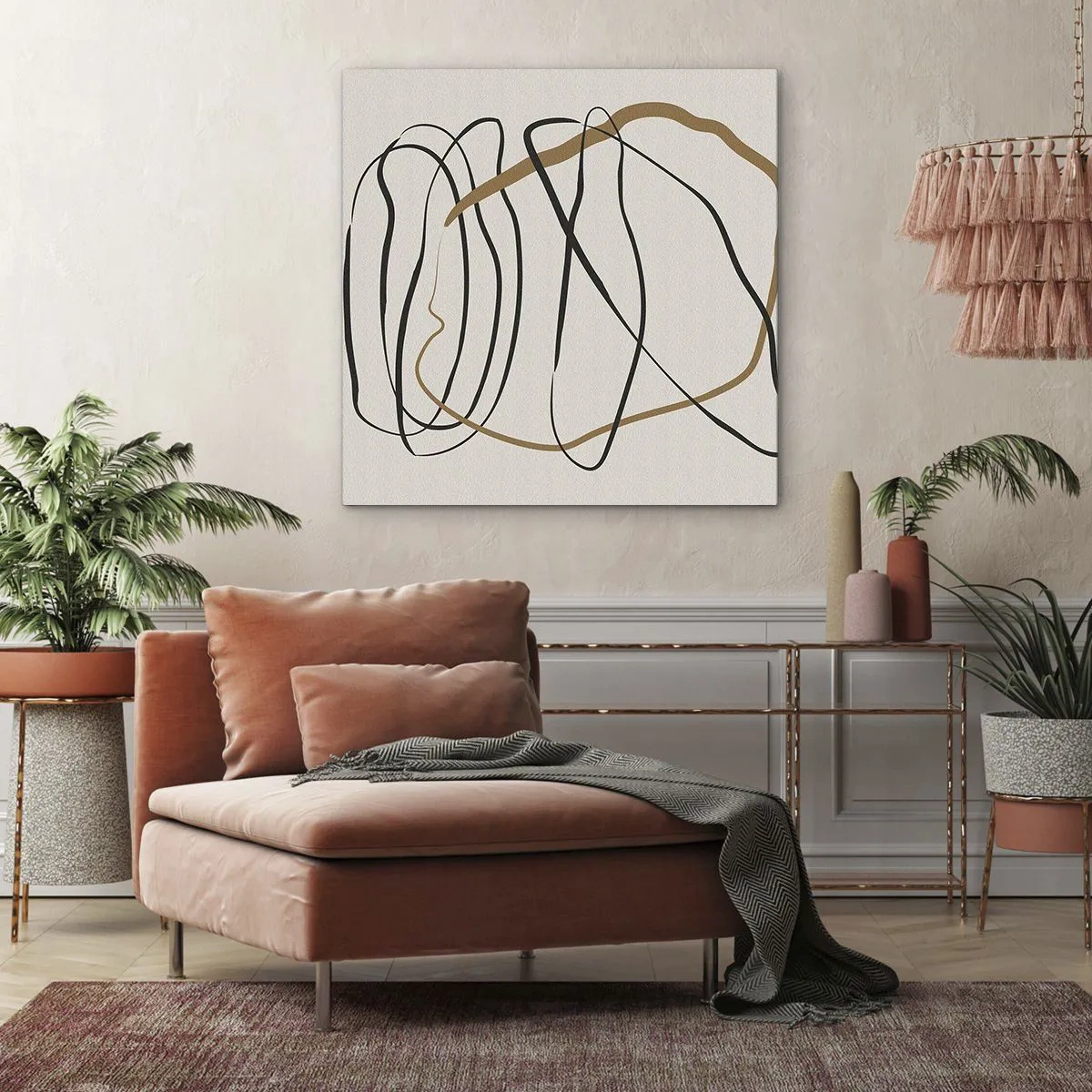 Bild auf Leinwand - Leinwandbild - Komposition – Looptanz - 70x70 cm