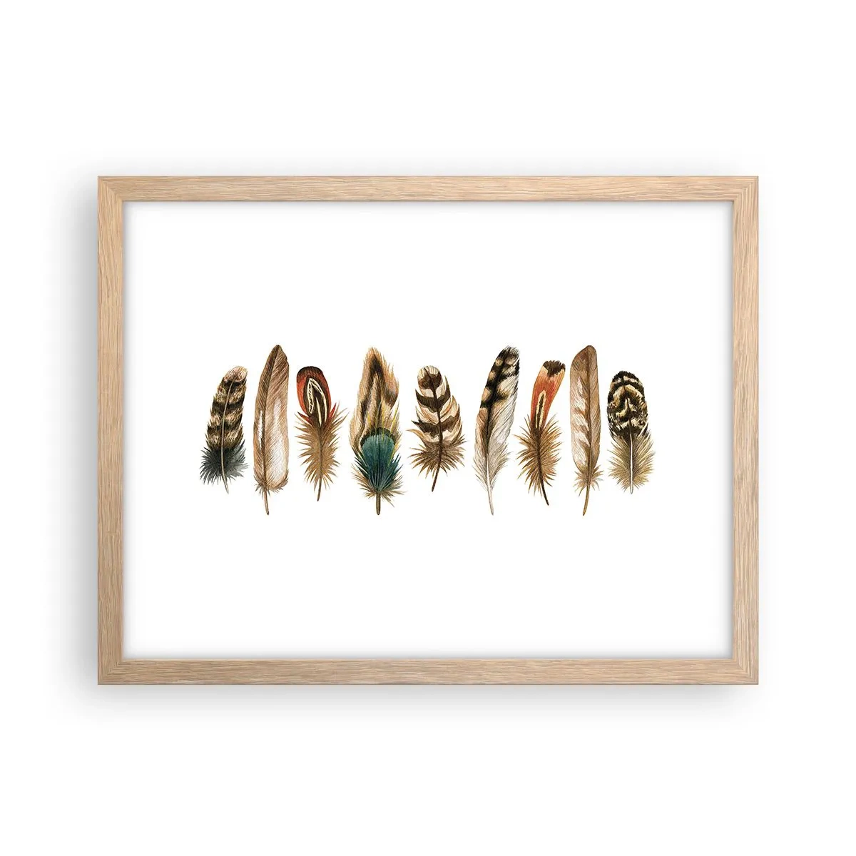 Poster in einem Rahmen aus heller Eiche - Eine federleichte Variante - 40x30 cm